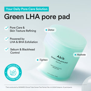 Green LHA pore pad Clear touch (Renewal)