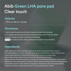 Green LHA pore pad Clear touch (Renewal)