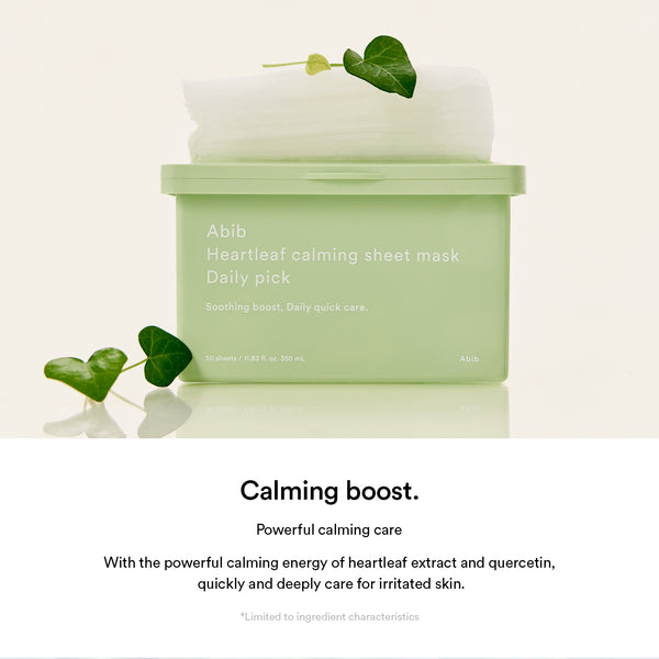 Heartleaf calming sheet mask Daily pick
