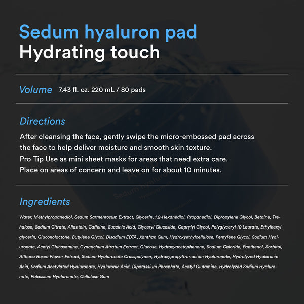 Sedum hyaluron pad Hydrating touch (Renewal)