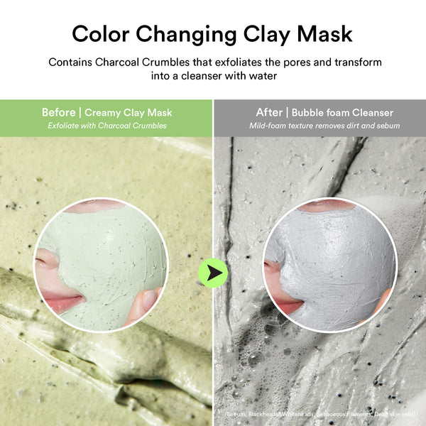 Pore clay pack cleanser Heartleaf charcoal foam
