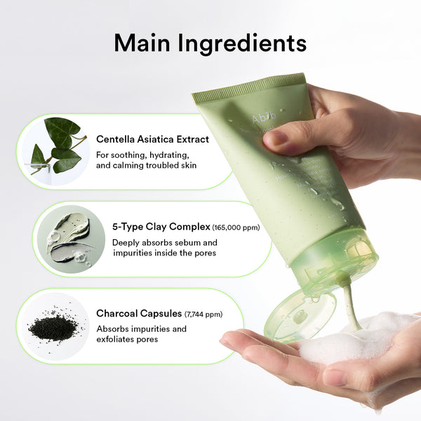 Pore clay pack cleanser Heartleaf charcoal foam