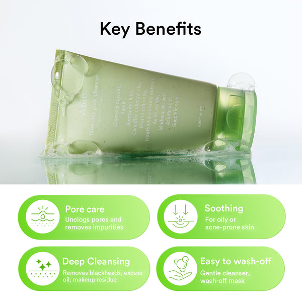 Pore clay pack cleanser Heartleaf charcoal foam